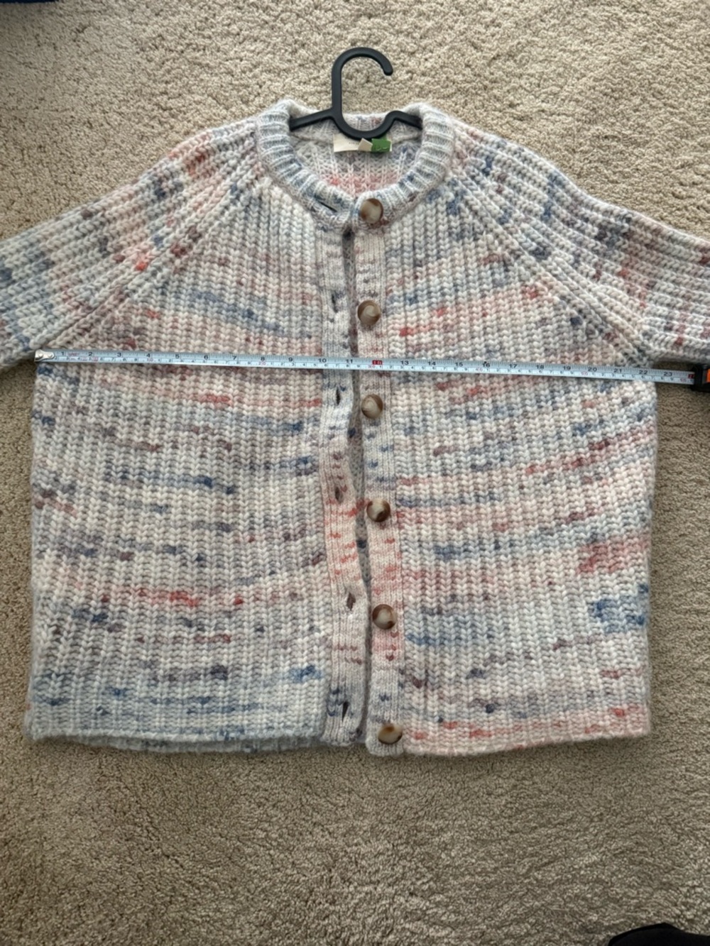 Sezane Multi Speckled Pierre Cardigan - Cream - Picture 12 of 13